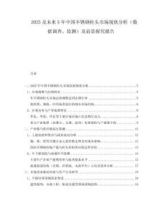 2025及未來5年中國不銹鋼柱頭市場現(xiàn)狀分析（數(shù)據(jù)調(diào)查、監(jiān)測）及前景探究報告