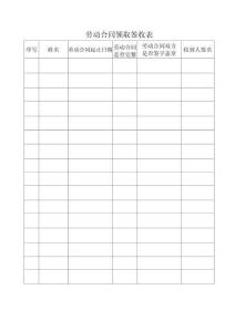 勞動合同領取簽收表