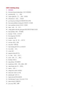 2024新外研社版英語八年級上Unit 2 Getting along知識清單