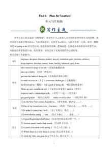 Unit6 Plan for Yourself-仁愛科普版八年級《英語》上冊單元寫作精練