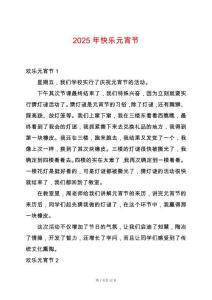 2025年快樂元宵節(jié)
