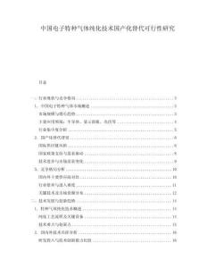 中國電子特種氣體純化技術(shù)國產(chǎn)化替代可行性研究