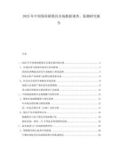 2025年中國保險箱鎖具市場數(shù)據(jù)調(diào)查、監(jiān)測研究報告