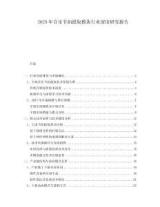 2025年音樂(lè)節(jié)拍提取模塊行業(yè)深度研究報(bào)告