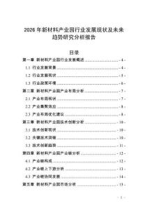 2026年新材料產業園行業發展現狀及未來趨勢研究分析報告