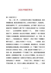 2025年挨打作文