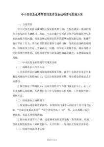 中小民營企業(yè)績效管理支撐企業(yè)戰(zhàn)略落地實施方案