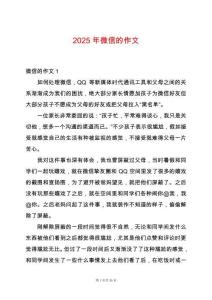 2025年微信的作文