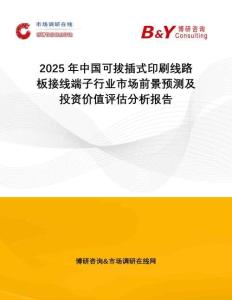 2025年中國可拔插式印刷線路板接線端子行業(yè)市場前景預(yù)測及投資價(jià)值評(píng)估分析報(bào)告