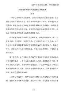 財(cái)務(wù)內(nèi)部審計(jì)與風(fēng)險(xiǎn)監(jiān)控機(jī)制的完善