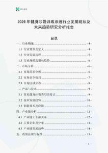 2026年健身沙袋訓(xùn)練系統(tǒng)行業(yè)發(fā)展現(xiàn)狀及未來趨勢研究分析報告