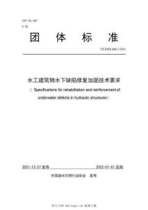 T-CDSA-600.2-2021 水工建筑物水下缺陷修復(fù)加固技術(shù)要求
