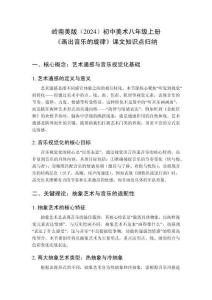 嶺南美版（2024）初中美術(shù)八年級上冊《畫出音樂的旋律》課文知識點(diǎn)歸納