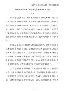 大數(shù)據(jù)審計(jì)中的人才培養(yǎng)與技能提升路徑研究