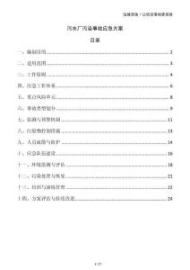 污水廠(chǎng)污染事故應(yīng)急方案