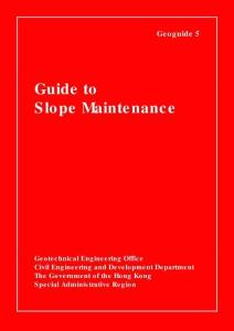 巖土指南第五冊 Guide to Slope Maintenance (2018 Version)