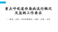 重點(diǎn)呼吸道傳染病流行概況及監(jiān)測(cè)工作
