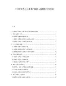 中國智慧農(nóng)業(yè)技術(shù)推廣障礙與規(guī)模化應(yīng)用前景