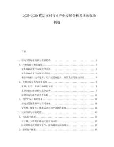 2025-2030移動支付行業(yè)產業(yè)發(fā)展分析及未來市場機遇
