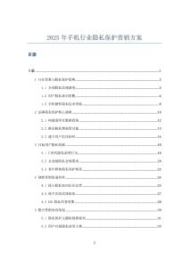 2025年手机行业隐私保护营销方案