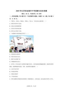 2025年江蘇省鹽城市中考道德與法治試卷試題真題（含答案詳解）