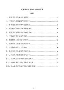 排水系統應急響應與疏導方案