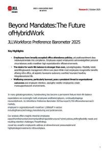 仲量聯(lián)行2025員工偏好晴雨表 2025 Workforce Preference Barometer