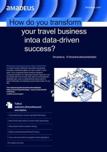 您如何將您的旅游業(yè)務(wù)轉(zhuǎn)變?yōu)閿?shù)據(jù)驅(qū)動(dòng)的成功 How do you transform your travel business into a data-driven success