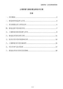 土壤修復與重金屬治理技術方案