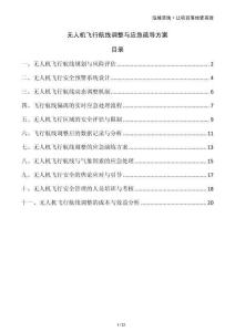 無人機飛行航線調(diào)整與應(yīng)急疏導(dǎo)方案