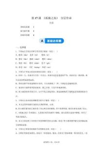 17孤獨(dú)之旅（素養(yǎng)進(jìn)階分層作業(yè)）語文統(tǒng)編版五四學(xué)制九年級上冊【含答案】