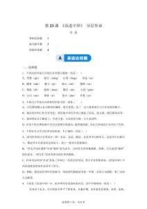 23范進(jìn)中舉（素養(yǎng)進(jìn)階分層作業(yè)）語文統(tǒng)編版九年級上冊【含答案】