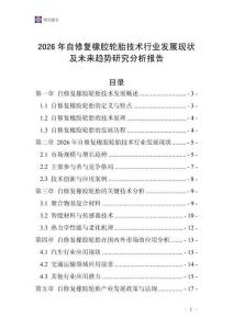 2026年自修復橡膠輪胎技術行業發展現狀及未來趨勢研究分析報告