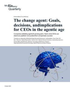 代理式AI的拐點之年：CEO的兩年轉(zhuǎn)型路線圖-麥肯錫