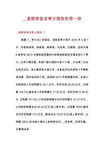 __縣財(cái)務(wù)收支審計(jì)報(bào)告實(shí)用一份