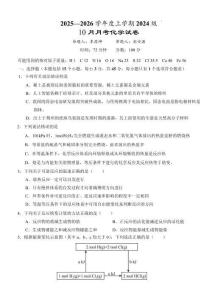 湖北省荊州市沙市中學2025-2026學年高二上學期10月月考化學試題含答案