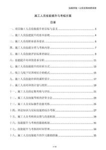 施工人員技能提升與考核方案