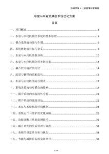 水泵與水輪機耦合系統(tǒng)優(yōu)化方案