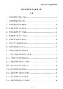园区能源管理技术解决方案