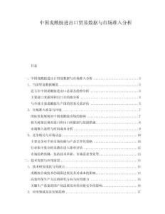 中國戊酰胺進出口貿易數(shù)據(jù)與市場準入分析