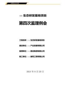 第四次监理例会会议纪要（样例）