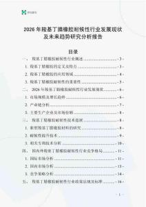 2026年羧基丁腈橡膠耐候性行業(yè)發(fā)展現(xiàn)狀及未來趨勢研究分析報告