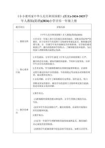 6.4《小小歌唱家 中華人民共和國國歌》（教案）2025人教版音樂一年級上冊