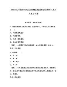 2025四川自貢市大安區(qū)招聘區(qū)屬?lài)?guó)有企業(yè)財(cái)務(wù)人員8人模擬試卷及答案詳解參考