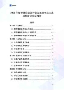 2026年腰帶鑲嵌裝飾行業發展現狀及未來趨勢研究分析報告