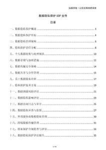 数据隐私保护SOP文件