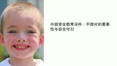 不爬樹安全教案課件中班