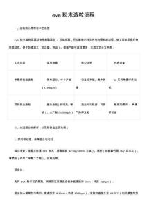 eva粉末造粒流程