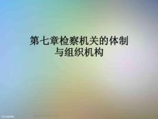 第七章檢察機(jī)關(guān)的體制與組織機(jī)構(gòu)