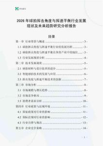 2026年球拍揮擊角度與揮速平衡行業發展現狀及未來趨勢研究分析報告